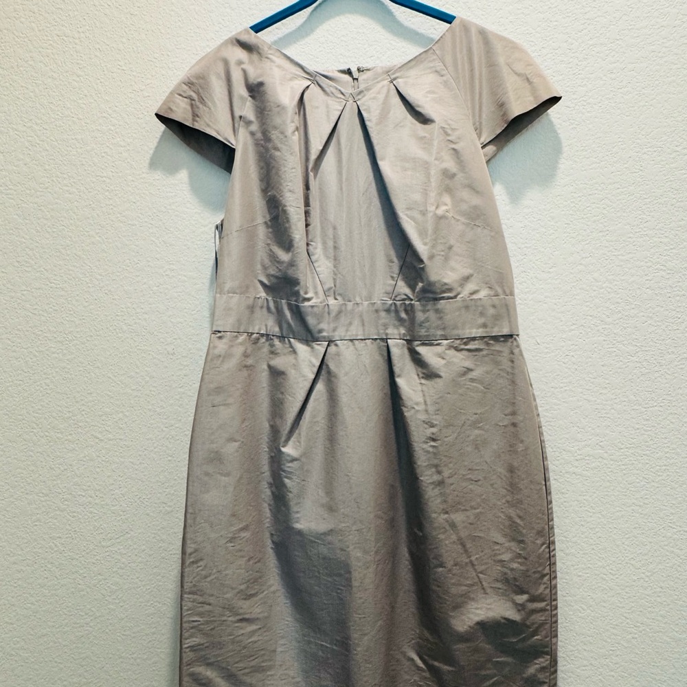 Elegant Gray Cap Sleeve Dress
